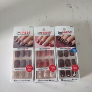imPRESS Gel Nail Kit - Red and White Shades